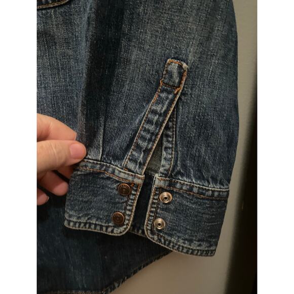 Old Navy Women’s Blue Jean jacket/shirt size large - Picture 7 of 8